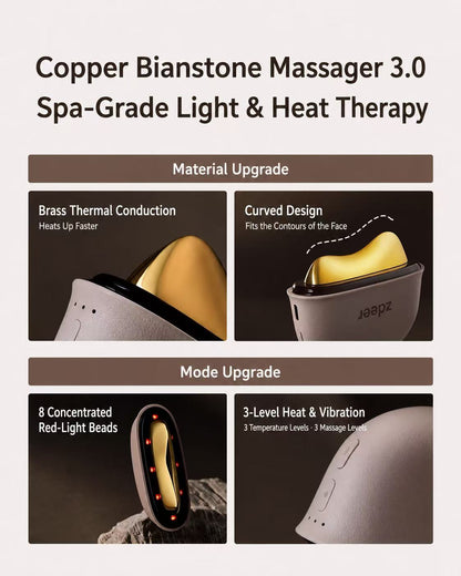 Electric Red-Light Bian-Stone Gua Sha Instrument